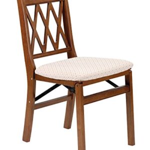 Stakmore Lattice Back Folding Chair Finish, Set of 2, Fruitwood