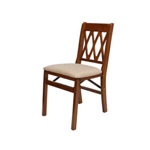 Stakmore Lattice Back Folding Chair Finish, Set of 2, Fruitwood