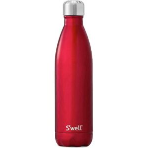 s'well stainless steel water bottle - 25 fl oz - rowboat red - triple-layered vacuum-insulated containers keeps drinks cold for 48 hours and hot for 24 - bpa-free - perfect for the go