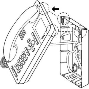 GSDT Wall Mount Kit for Avaya 9500 and 9600 Series - 9504 9508 9608 9611 9620 Digital/IP Mountable Phones, Mounting Only, Black