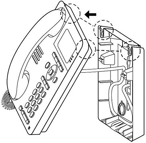 GSDT Wall Mount Kit for Avaya 9500 and 9600 Series - 9504 9508 9608 9611 9620 Digital/IP Mountable Phones, Mounting Only, Black