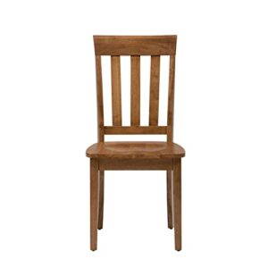 jofran simplicity honey slat back chair - set of 2 qty 2