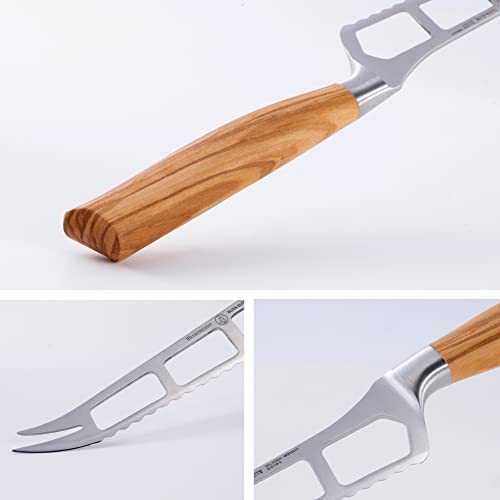 Messermeister Oliva Elite 5.5” Cheese & Tomato Knife - Fine German Steel Alloy Blade & Natural Mediterranean Olive Wood Handle - Rust Resistant & Easy to Maintain