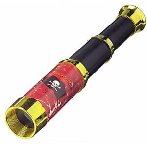 Amscan 840853 Black Pirate Spyglass Telescope, 1 Piece Black/Brown, 12"