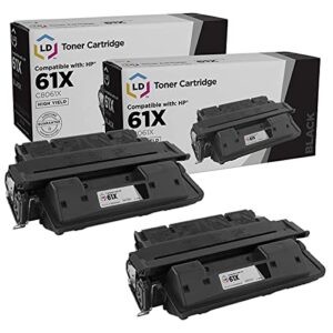 ld products remanufactured toner cartridge replacement for hp 61x c8061x high yield (black, 2-pack)