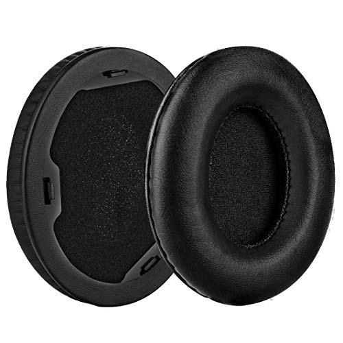 Geekria QuickFit Protein Leather Replacement Ear Pads for Monster B Studio 1.0 (1st Gen) Headphones Earpads, Headset Ear Cushion Repair Parts (Black)