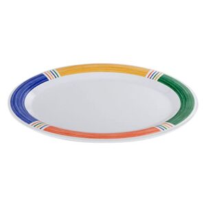 g.e.t. op-120-av melamine oval serving platter / dinner plate, 12" x 9", diamond barcelona (set of 12)