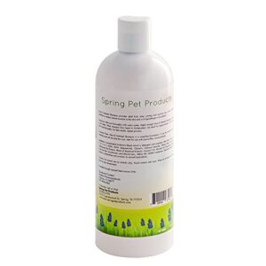 Spring Pet Aloe and Oatmeal Shampoo for Dogs and Cats ~ 16 Oz Veterinarians Choice Hypoallergenic Formula Blend of Coat and Skin Conditioners and Moisturizers Made in USA