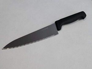 professional serrated chef's knife 8 inch surgical stainless - never needs sharpening