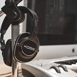 Koss Pro4S Full Size Studio Headphones, Black with Silver Trim