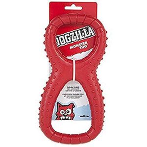 dogzilla monster tug toy, red