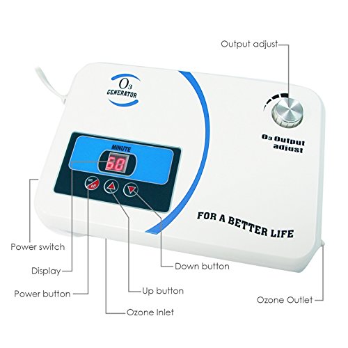 Gain Express Enaly Ozone Generator OZX-300AT 500mG/hr Home O3 Generator with Air Dryer/Timer/Adjustable Output