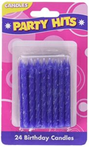 oasis supply spiral birthday candles, 2.25-inch, purple