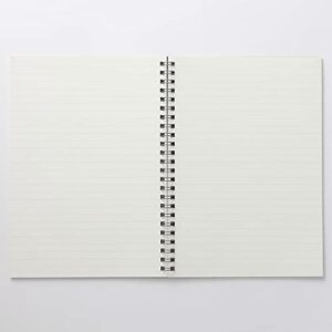 MUJI Double Ring Notebook A5 7mm Rule 48sheets, Pack of 5 (15040155)