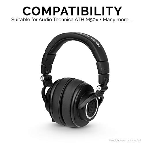 Brainwavz Replacement Earpads for ATH M50X, M50BT, Steelseries Arctis, Pro Wireless & Stealth 600, HyperX Cloud, AKG, SHURE, Philips & Many More Headphones, Memory Foam Ear Pad Cushions, Black Oval