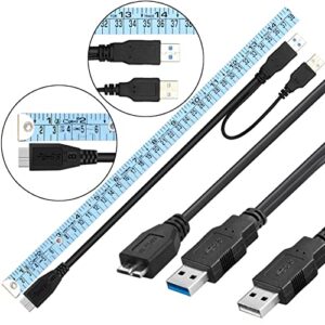 SAITECH IT 1 feet USB 3.0 Dual Power Y Shape 2 X Type a to Micro B high Speed Upto 5 Gbps Data Transfer Cable for External Hard Drives