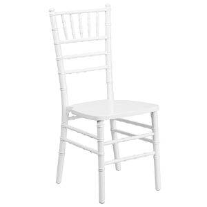 flash furniture hercules series white wood chiavari chair