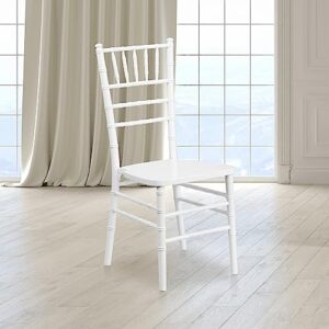 Flash Furniture HERCULES Series White Wood Chiavari Chair