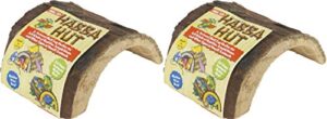 zoo med habba hut for terrariums [set of 2] size: small (3.5" l x 4.5" w x 2.5" h)