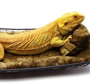 Chaise Lounge for Bearded Dragons, Brown Batik Fabric