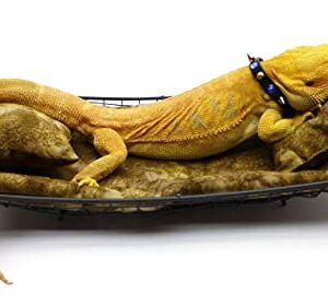 Chaise Lounge for Bearded Dragons, Brown Batik Fabric