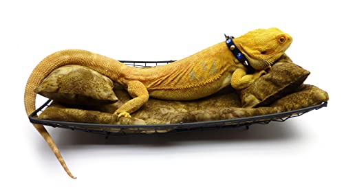 Chaise Lounge for Bearded Dragons, Brown Batik Fabric