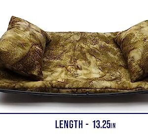 Chaise Lounge for Bearded Dragons, Brown Batik Fabric