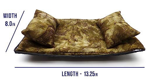 Chaise Lounge for Bearded Dragons, Brown Batik Fabric