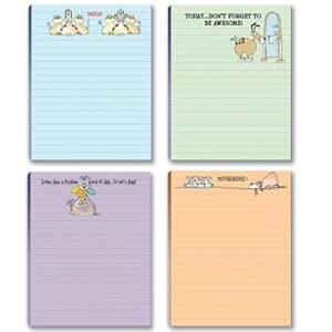 funny dog theme pads - 4 assorted note pads