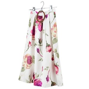 HANGERWORLD 12 Chrome 13.4inch Metal Pants Skirt Adjustable White Non Slip Clip Coat Clothes Garment Hangers with Accessory Hook
