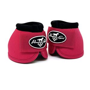 professional's choice ballistic overreach bell boots for horses | superb protection, durability & comfort | quick wrap hook & loop | sold in pairs | medium raspberry