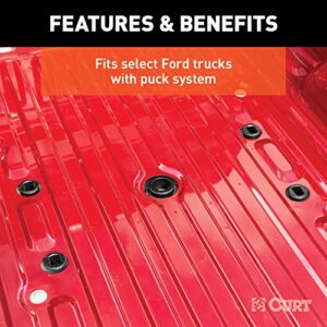 CURT 16037 Q24 5th Wheel Hitch, 24,000 lbs, Select Ford F-250, F-350, F-450, 8-Foot Bed Puck System , Black