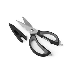 Farberware 4-in-1 Kitchen Shears, 2-Piece, Black and Gray