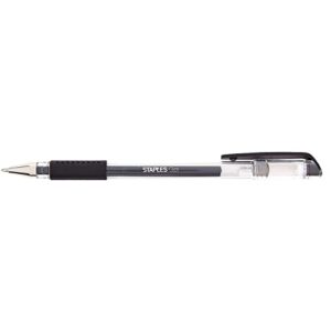 staples 501955 gel stick pens medium point black dozen (11246-cc)