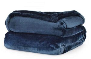 berkshire velvetloft throw blanket, navy
