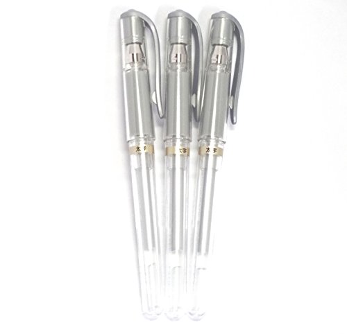 Uni-ball Signo Broad Point Gel Impact Pen Silver Ink, 1.0mm, 3 pens per Pack (Japan import) [Komainu-Dou Original Package]