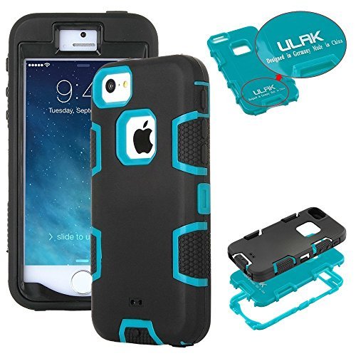 ULAK iPhone 5S Case, iPhone 5 Case,iPhone SE Case, Knox Armor Heavy Duty Shockproof Sport Rugged Drop Resistant Dustproof Protective Case Cover for Apple iPhone 5 5S SE -Blue+Black