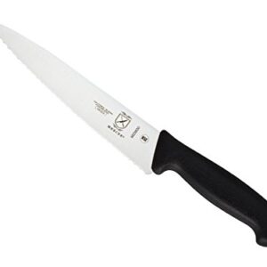 Mercer Culinary M23830 Millennia Black Handle, 7.5-Inch Wavy Edge, Chef's Knife