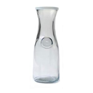 anchor hocking 0.5 liter glass wine carafe, set of 2, clear