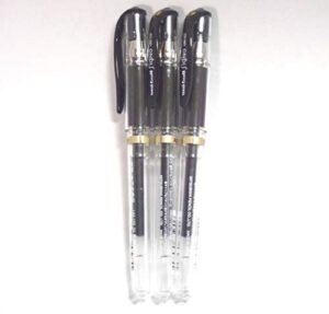 uni-ball signo broad point gel impact pen black ink, 3 pens per pack (japan import) [komainu-dou original package]