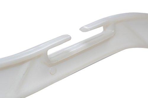 NAHANCO 1505 Plastic Dress Hanger, Middle Heavy Weight, 17", White (Pack of 100)