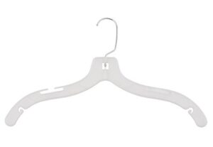nahanco 1508 plastic dress hanger, t-shirt weight, 17", opaque white (pack of 100)