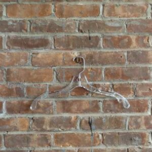 NAHANCO 300WW Plastic Heavy Weight Hanger, Reinforced Hook, 17", Clear (Pack of 100)