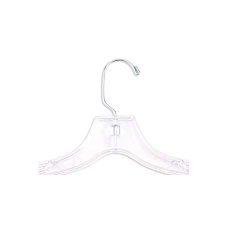 NAHANCO 300WW Plastic Heavy Weight Hanger, Reinforced Hook, 17", Clear (Pack of 100)