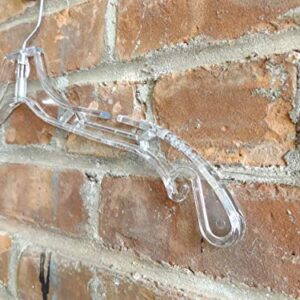 NAHANCO 300WW Plastic Heavy Weight Hanger, Reinforced Hook, 17", Clear (Pack of 100)