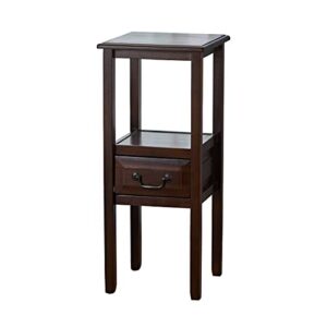 christopher knight home rivera acacia wood accent table, brown mahogany 13 in. x 13 in. x 30 in.