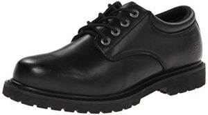 skechers mens cottonwood elks work shoe, black, 9.5 x-wide us