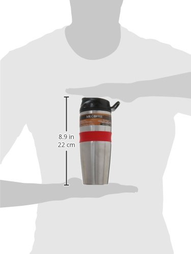 Mr Coffee 91684.03 Java Supreme Travel Tumbler, 16 oz, Stainless Steel