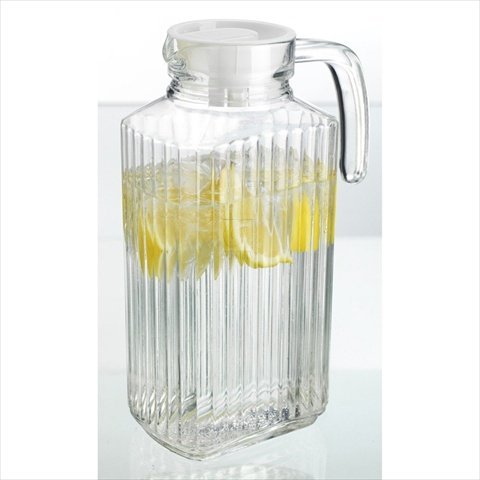 Home Essentials & Beyond Glass Water Fridge Pitcher with Lid for Lemonade, Iced Tea, Milk, Cocktails and more Clear