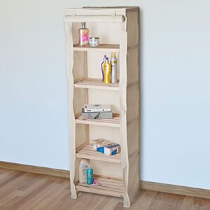 Lavish Home Wood Shelf with Removable Cover 17.625" x 11.75" x 54.5"